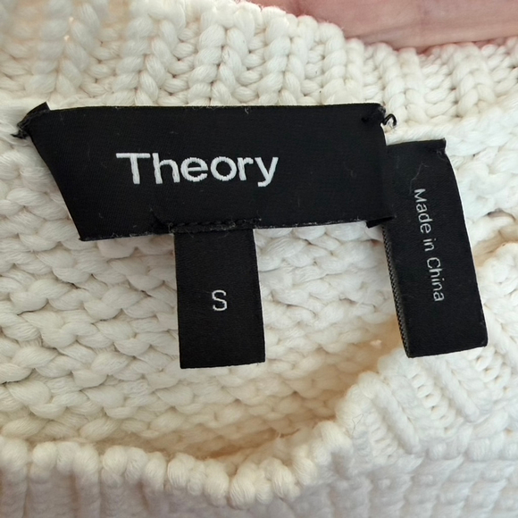 Theory Meenara Soft Chain Cotton Sleeveless Sweater Tank Tassel Fringe Size S - Picture 12 of 12